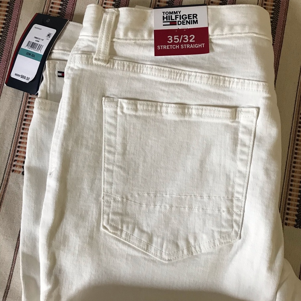 Brand New Men’s Tommy Hilfiger White Jeans 35/32